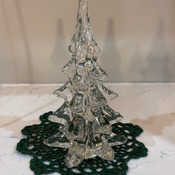 Other - Clear Glass Christmas Tree Holiday Decor - Brand Unmarked